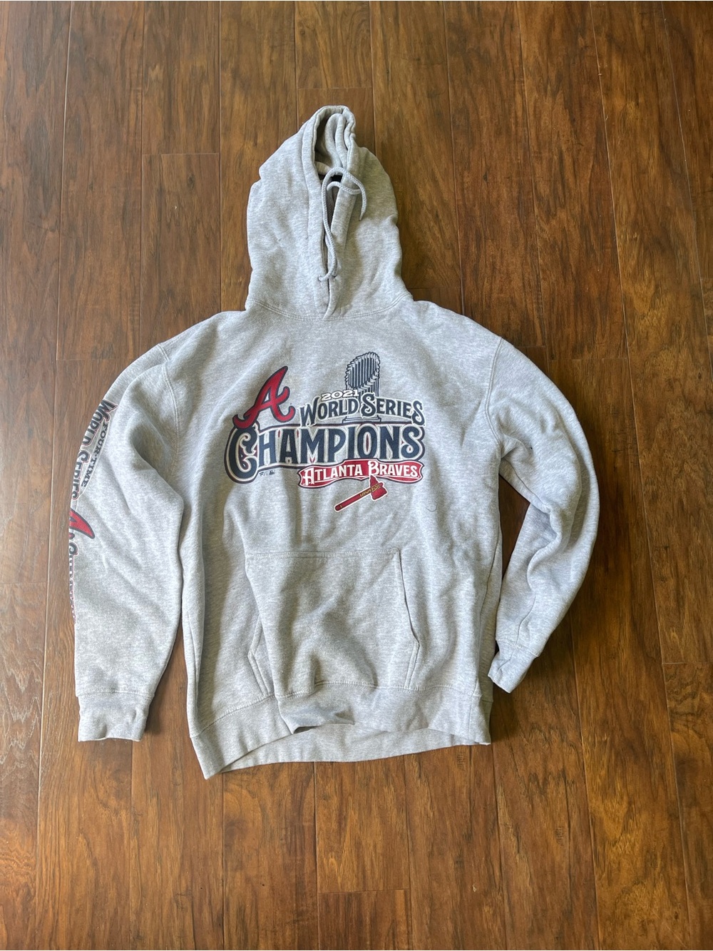 Atlanta Braves 2021 World Series Champions Gray Hoodie MLB